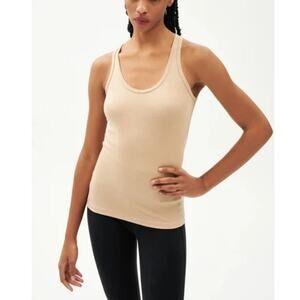 Splits59 Women's Nude Racerback Ashby Rib Tank Top Size L
